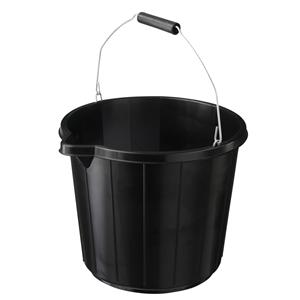 14 Litre / 3 Gallon Black Builders Bucket